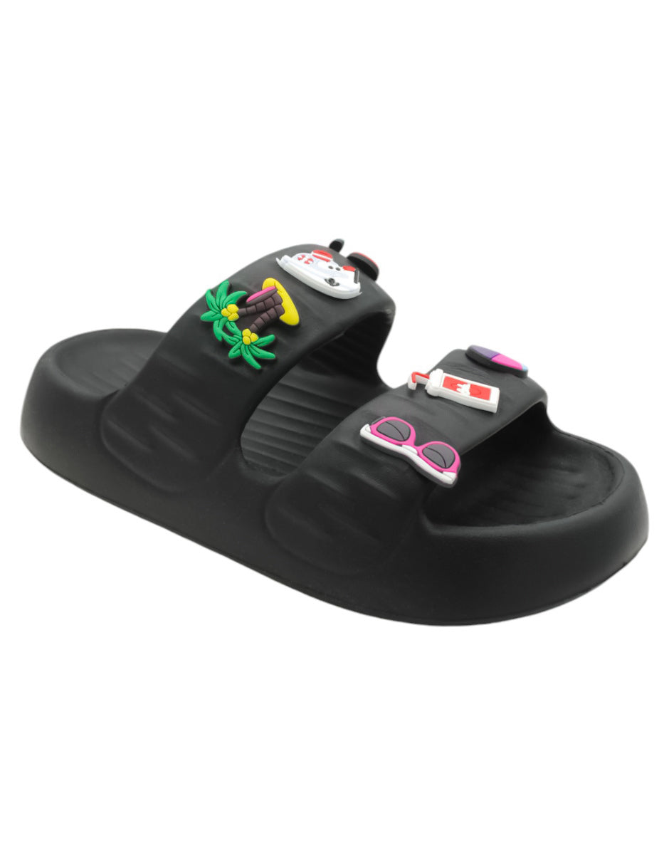 Sandalias con plataforma Exterior Sintético Color Negro Para Mujer De RBBASICS