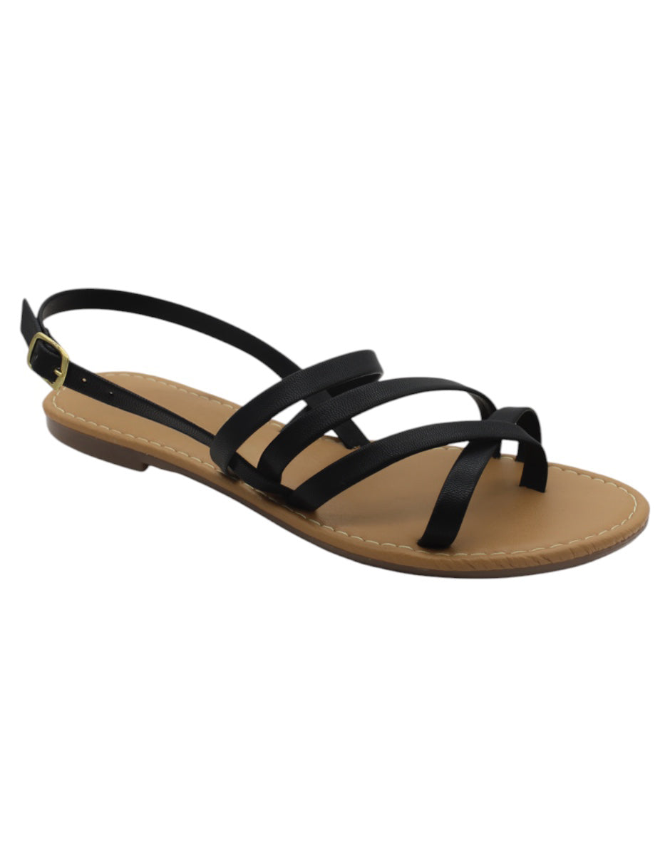 Sandalias de piso Exterior Sintético Color Negro Para Mujer De RBBASICS