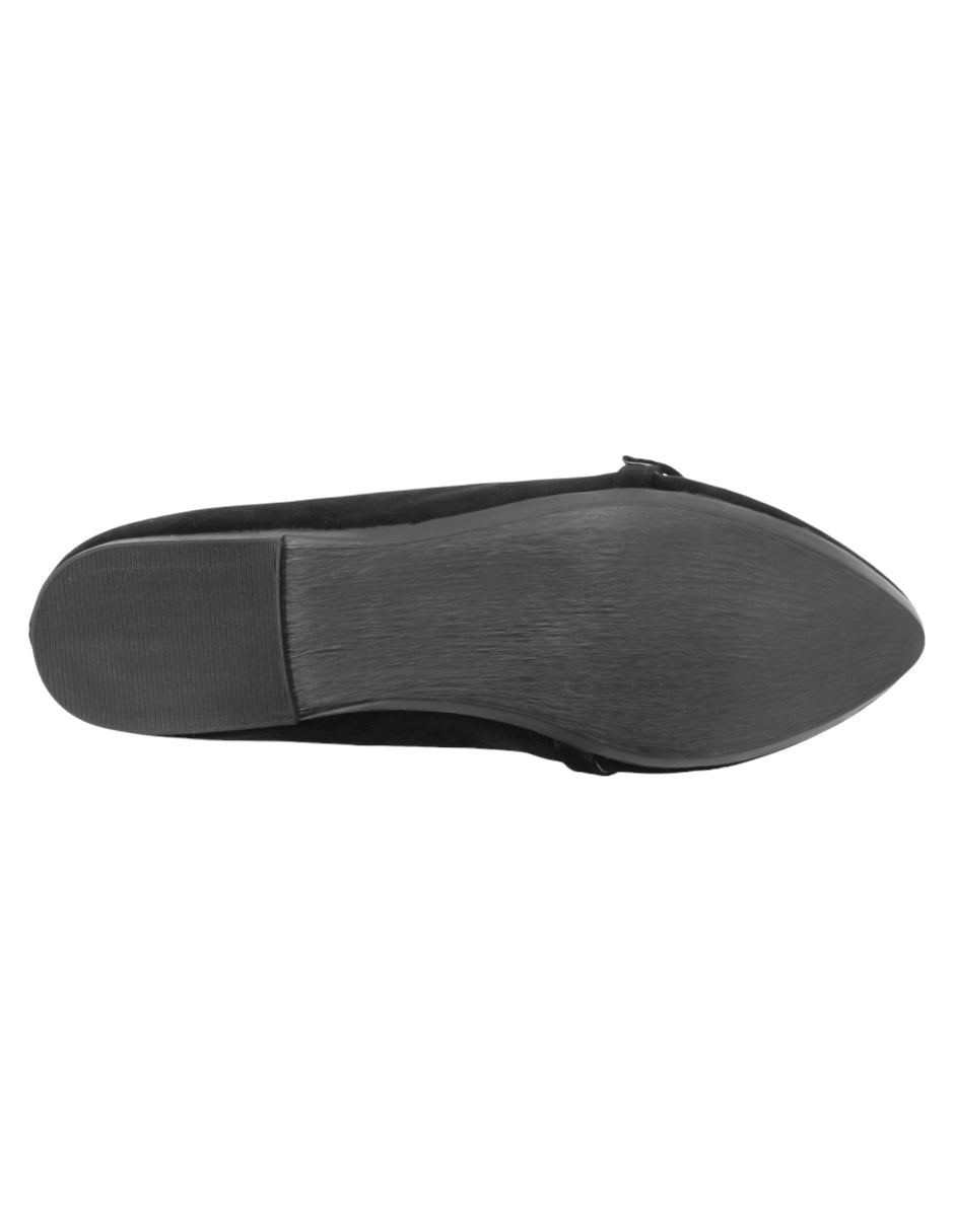 Flats clásicas en Textil – Negro