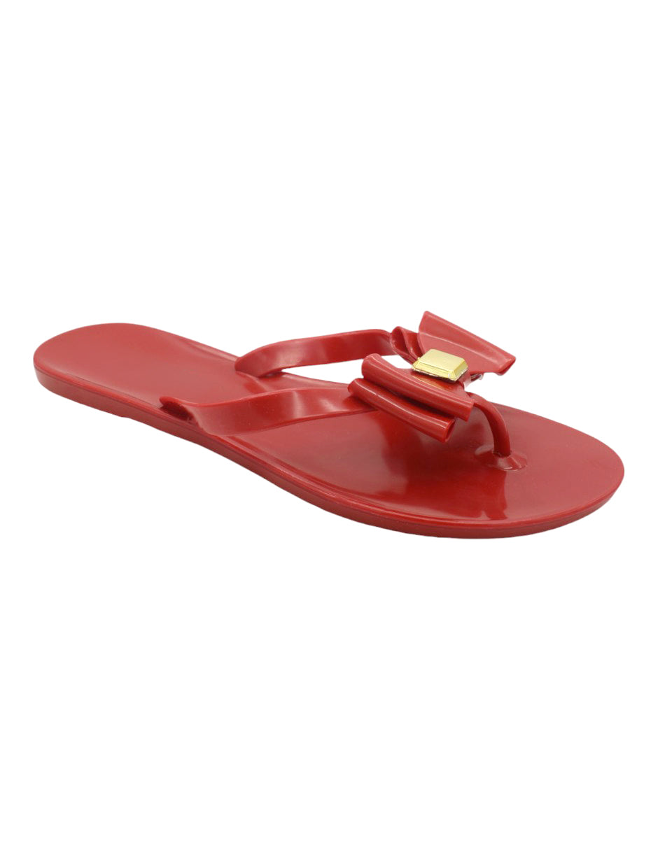 Sandalias de piso Exterior Charol Color Rojo Para Mujer De RBBASICS