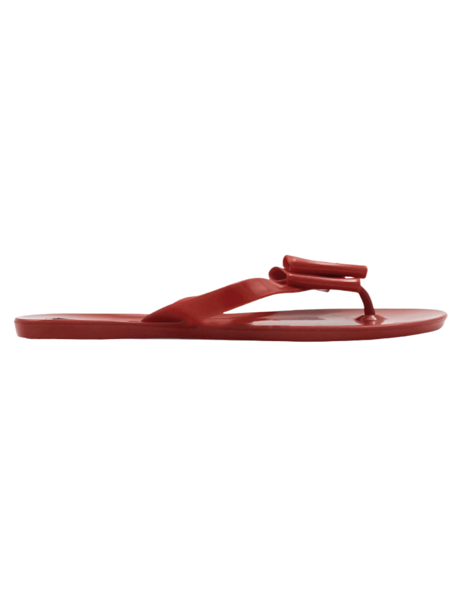 Sandalias de piso en Charol – Rojo