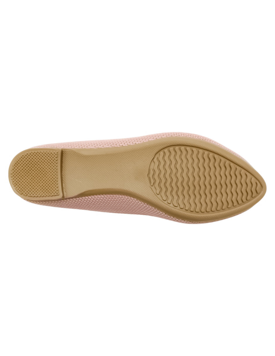 Flats clásicas en Textil – Rosa