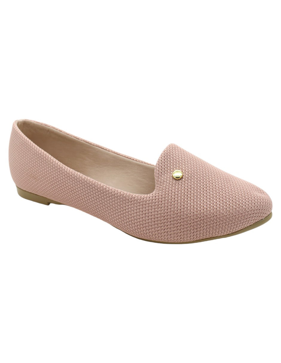 Flats clásicas en Textil – Rosa