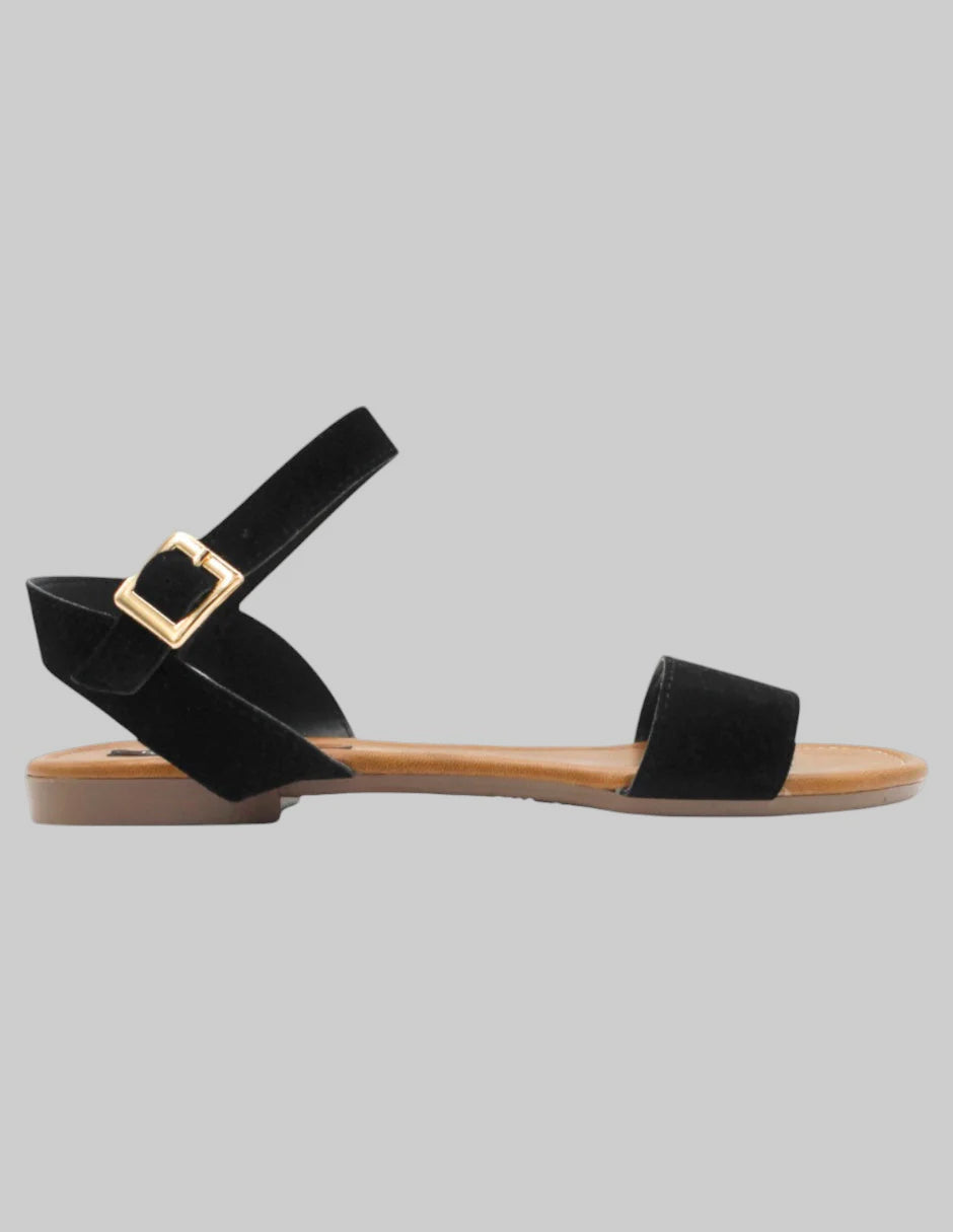 Sandalias de piso Soft en Gamuza sintética – Negro