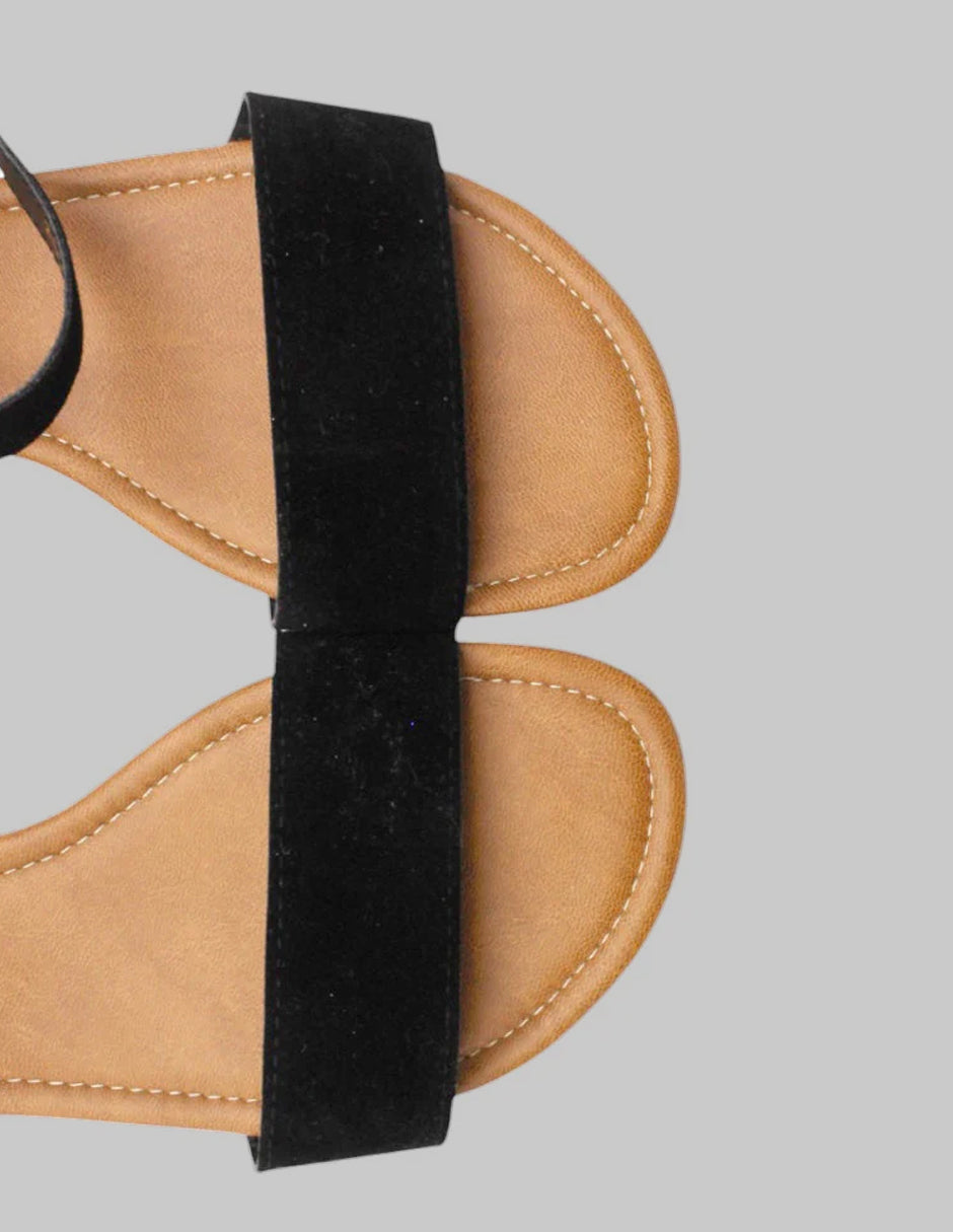 Sandalias de piso Soft en Gamuza sintética – Negro