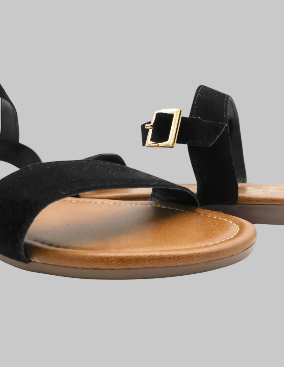 Sandalias de piso Soft en Gamuza sintética – Negro