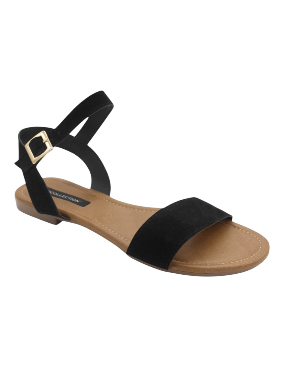 Sandalias de piso Exterior Gamuza sintética Color Negro Para Mujer De RBBASICS