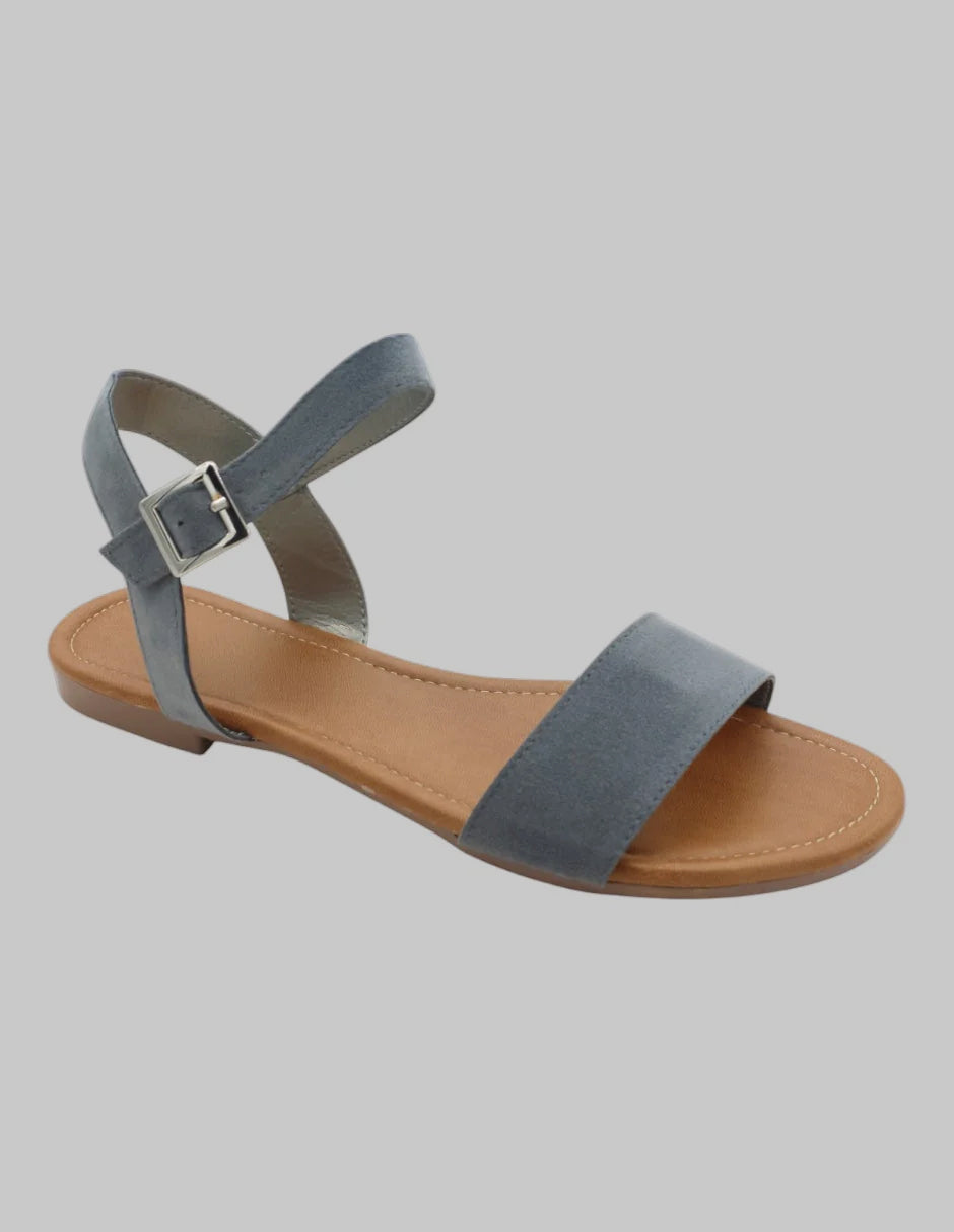 Sandalias de piso Soft en Gamuza – Azul