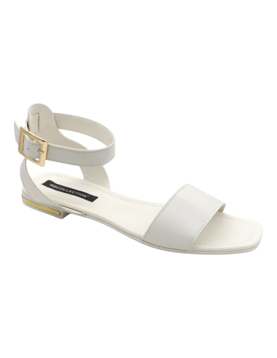 Sandalias de piso Exterior Piel Vegana Color Late Para Mujer De RBBASICS