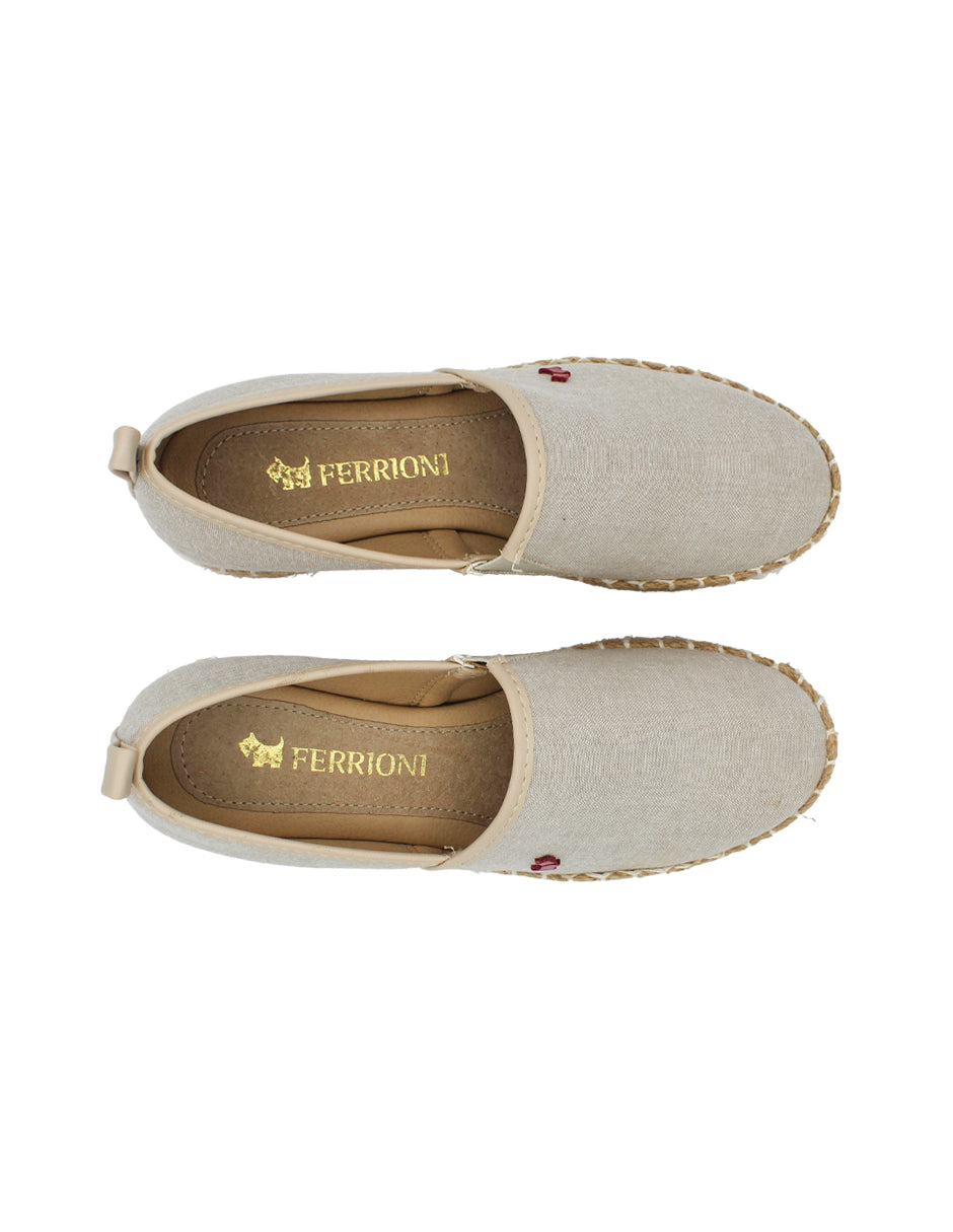 Alpargatas Color Beige  Para Mujer De FERRIONI