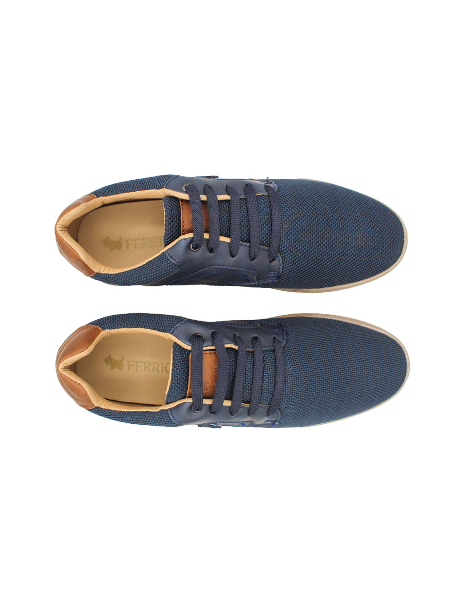 Tenis con cordones Color Azul Para Hombre De FERRIONI