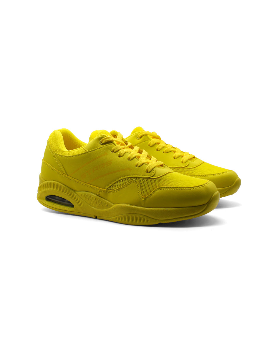 Tenis tipo deportivo Color Amarillo Para Hombre De STARS