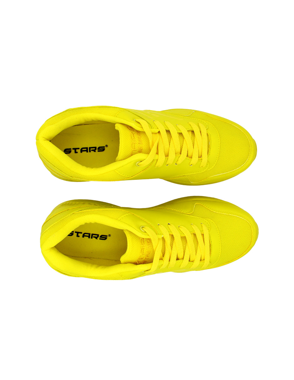 Tenis tipo deportivo Color Amarillo Para Hombre De STARS