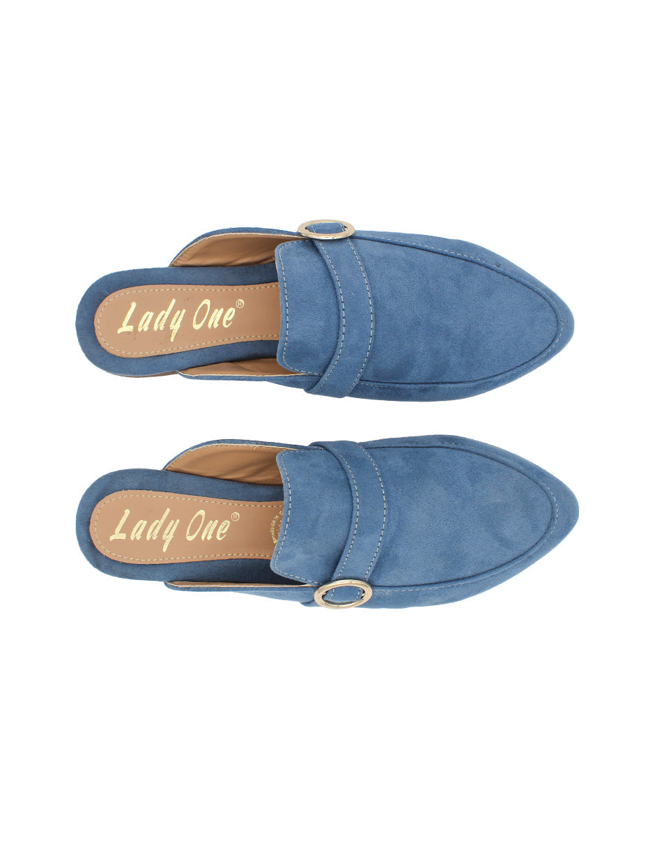 Flats puntales Color Azul Para Mujer De LADY ONE