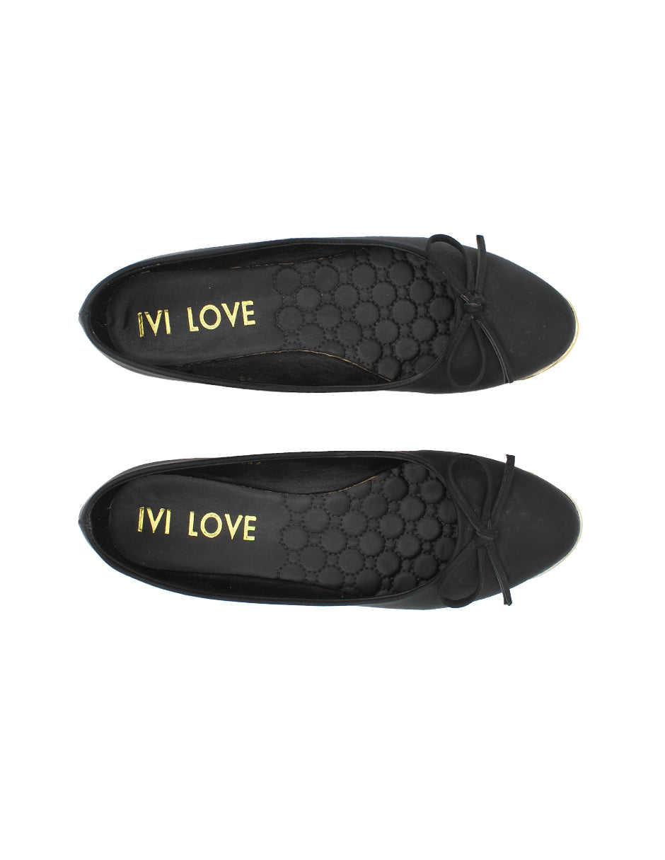 Flats puntales Color Negro Para Mujer De IVI LOVE