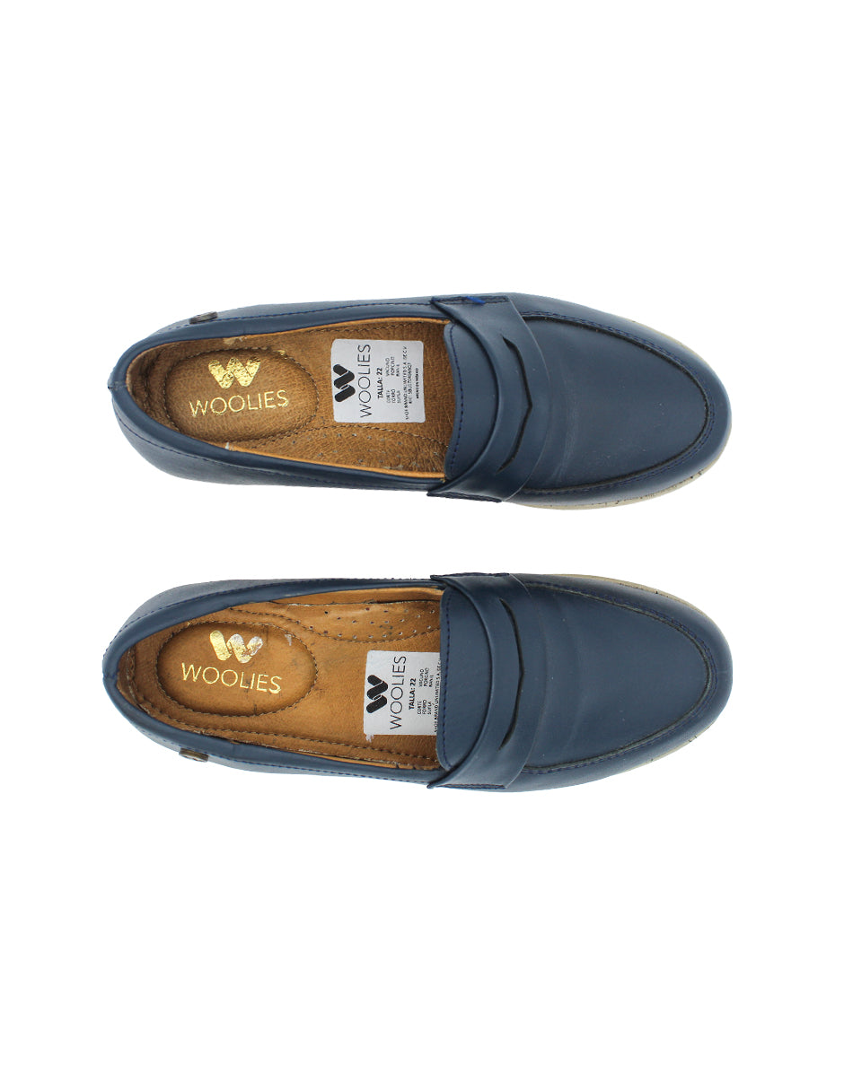 Mocasines Color Azul Para Mujer De WOOLIES