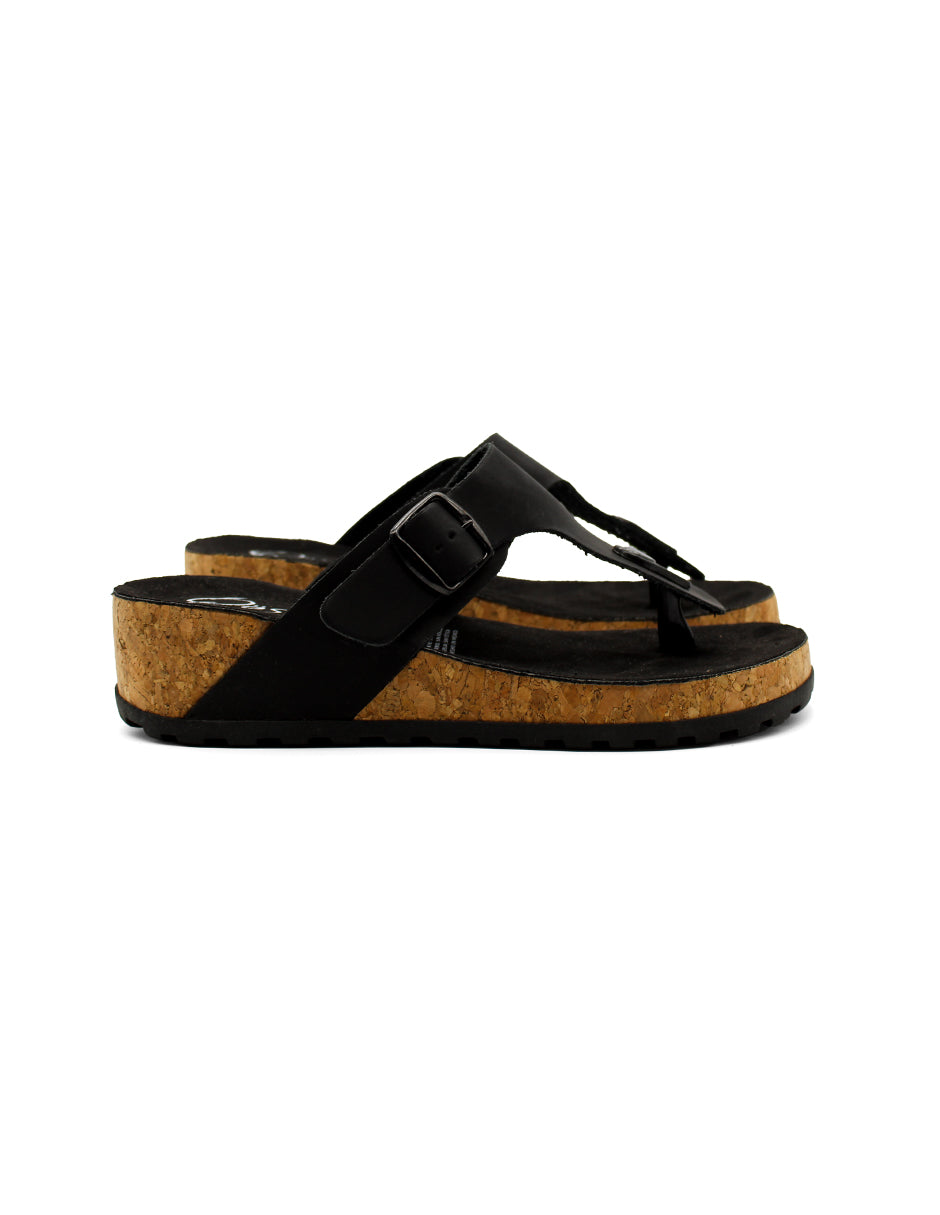 Sandalias de piso Color Negro Para Mujer De GOSH