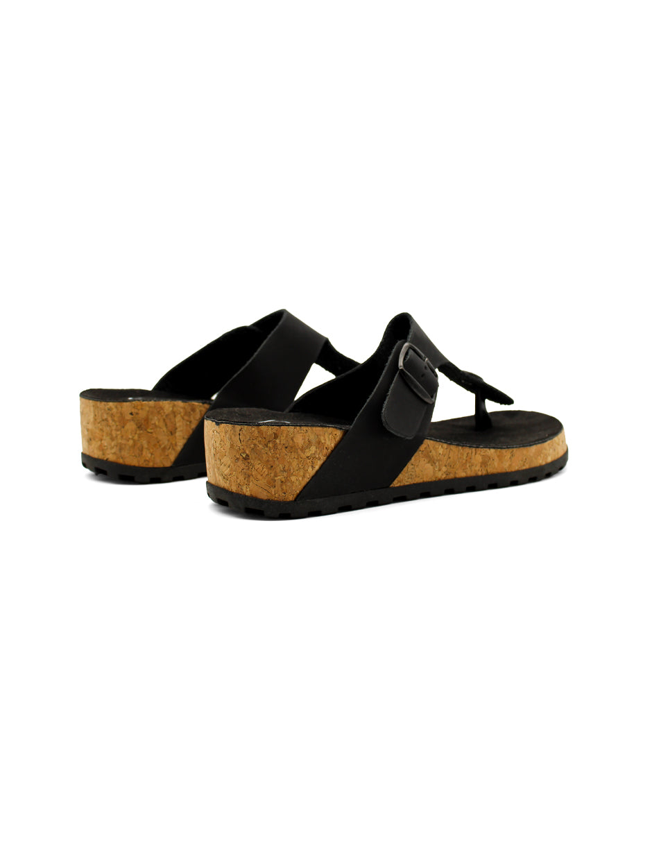 Sandalias de piso Color Negro Para Mujer De GOSH