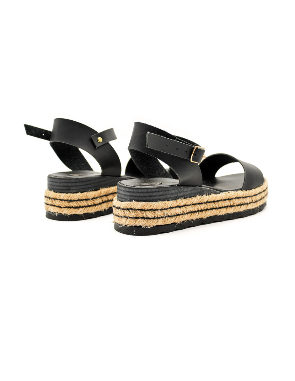 Sandalias con plataforma Color Negro Para Mujer De RBCOLLECTION