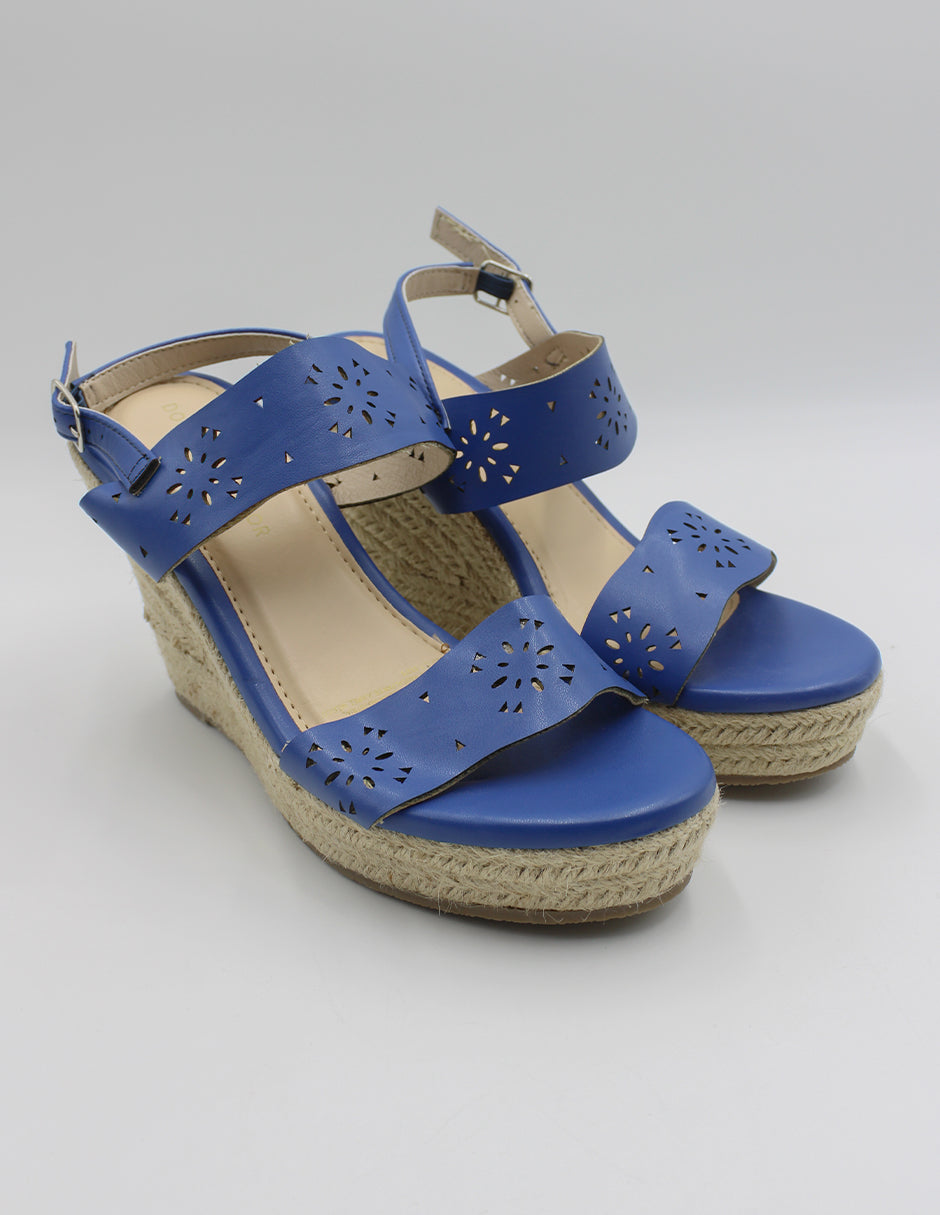 Sandalias con plataforma Exterior Piel vegana Color Azul Para Mujer De Dorothy gaynor