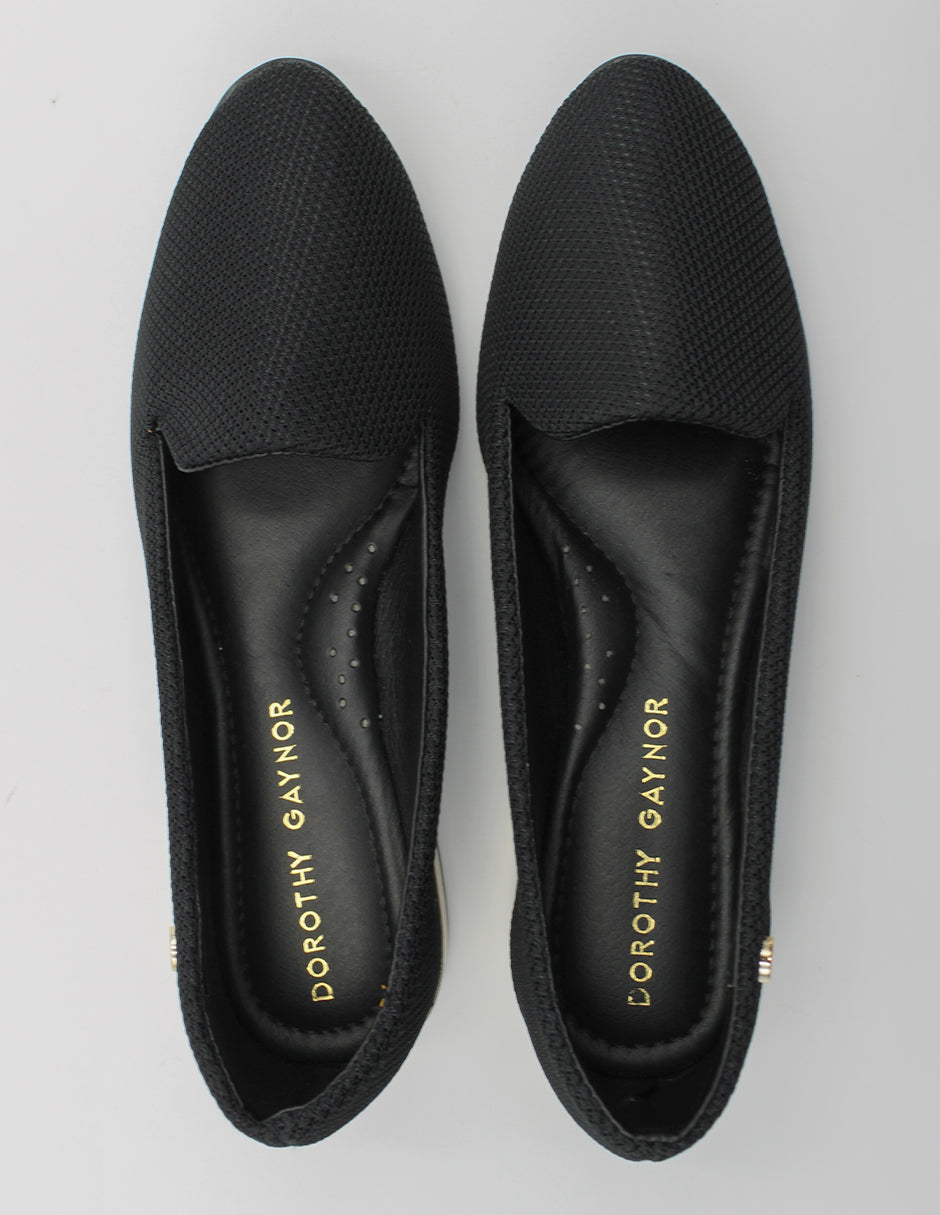 Flats clásicas en Textil – Negro