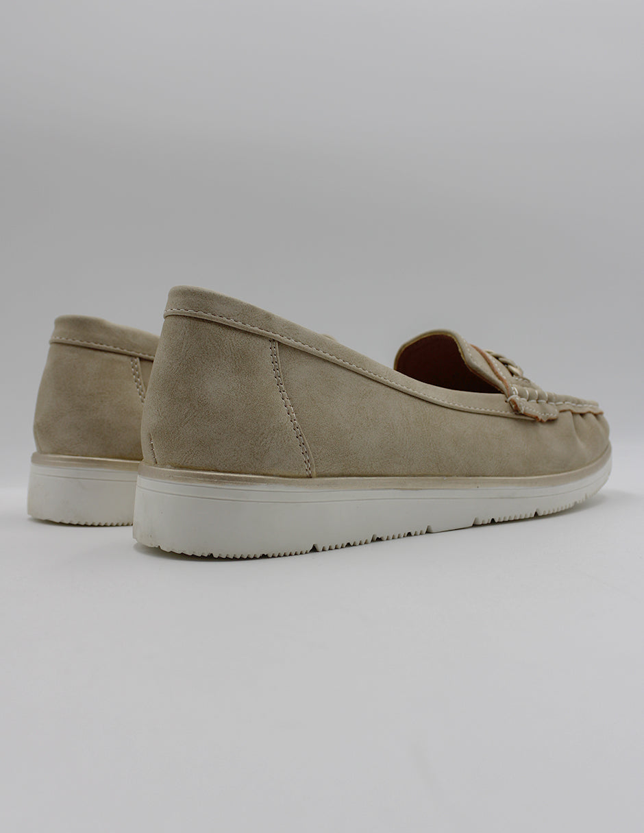 Mocasines en Piel vegana – Café