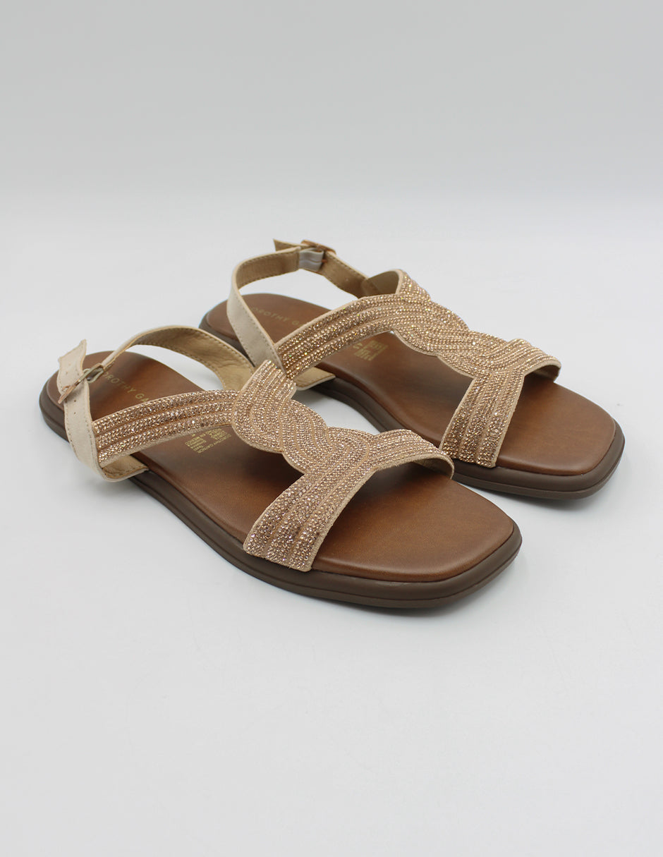 Sandalias de piso Exterior Textil Color Café Para Mujer De Dorothy gaynor