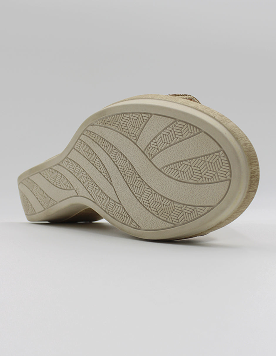 Sandalias con plataforma en Textil – Café