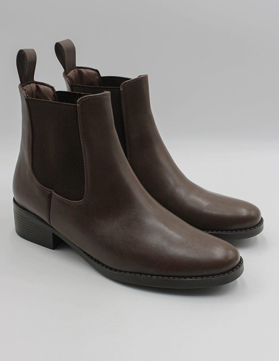 Botas casuales Exterior Piel vegana Color Café Para Mujer De Zapaterías León