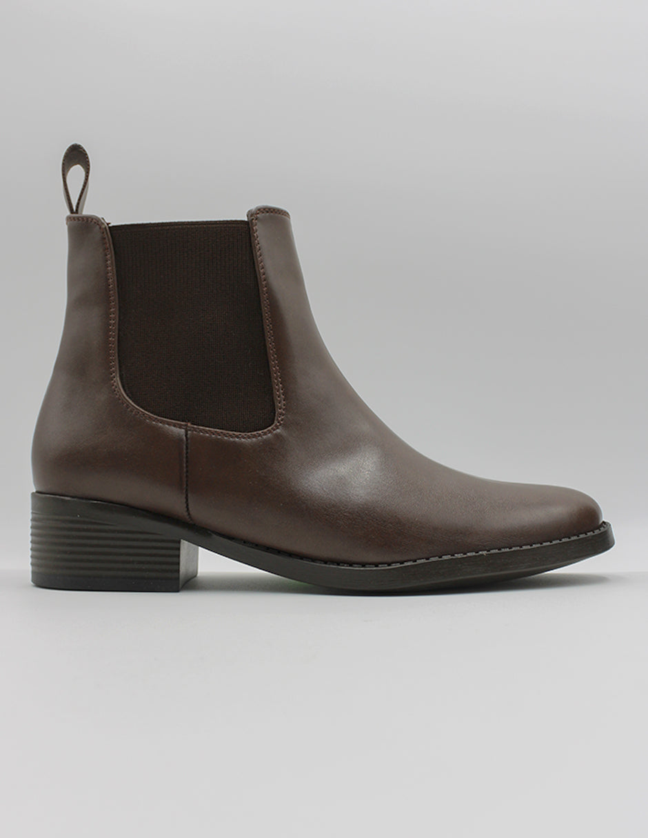 Botas casuales en Piel vegana – Café