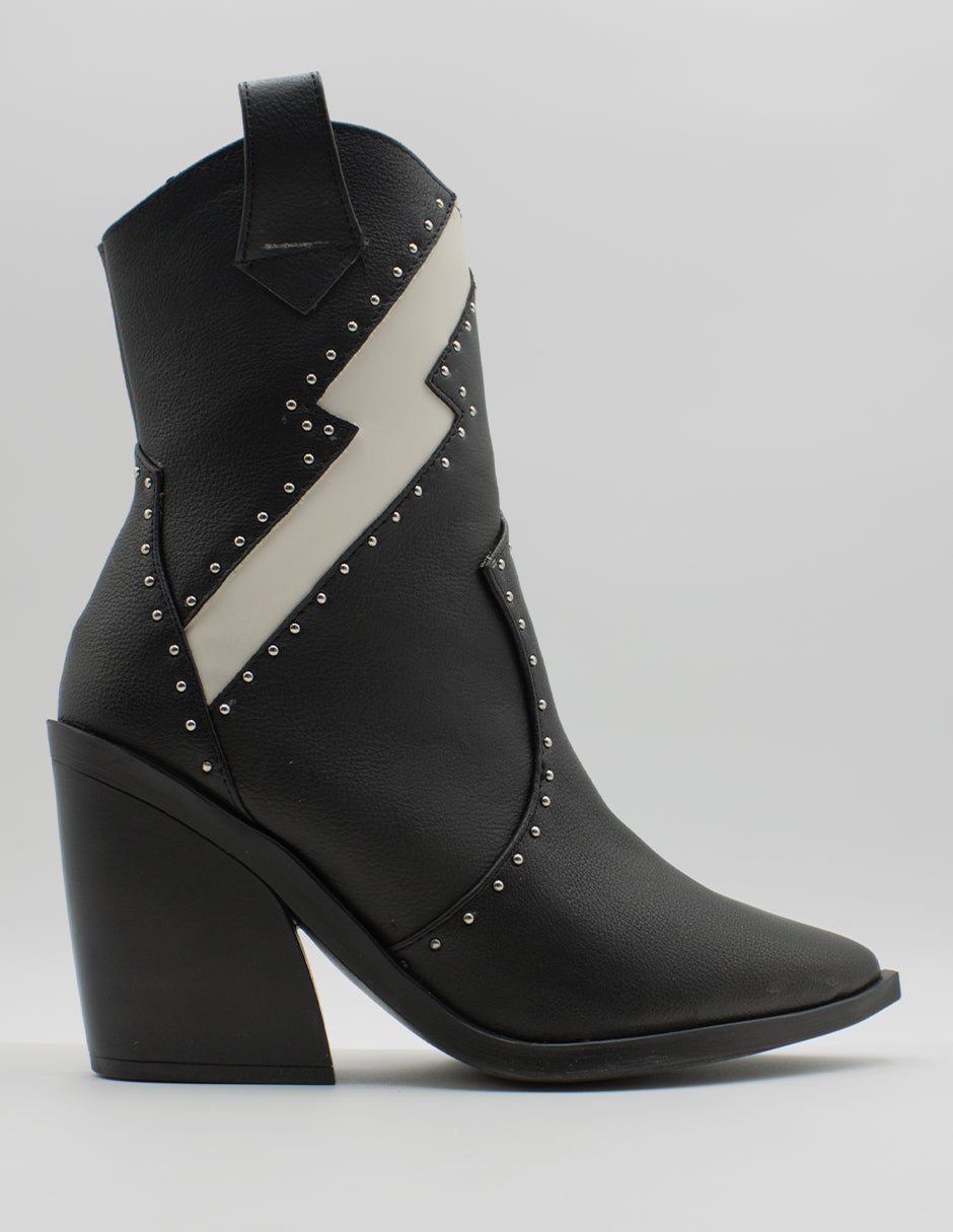Botas tipo western Exterior Piel vegana Color Negro Para Mujer De Carolina