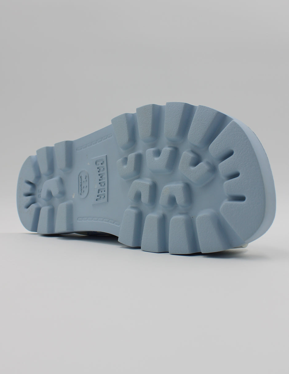 Sandalias de piso en Piel vegana – Azul