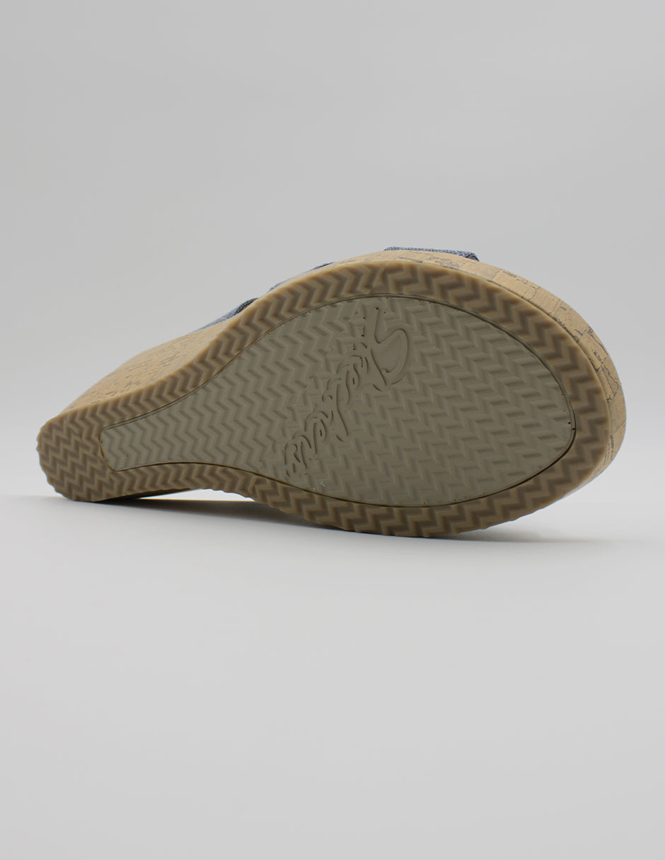 Sandalias con plataforma en Textil – Azul Talla 25.5