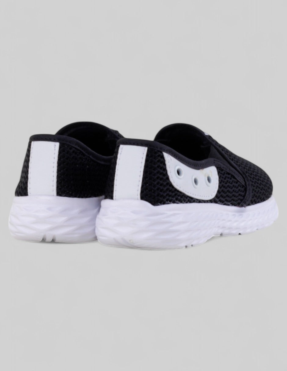 Tenis sin cordones en Textil – Negro