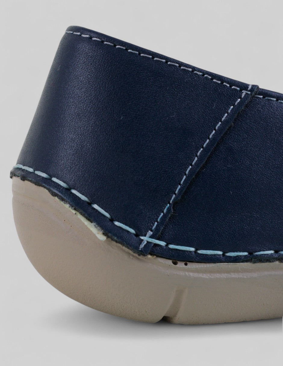 Flats clásicas en Piel vegana  – Azul