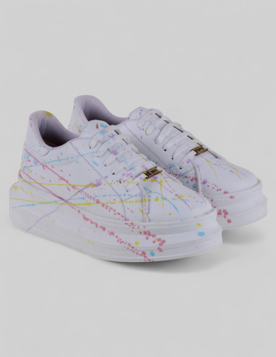 Tenis con cordones Exterior Piel vegana Color Blanco Para Mujer De DS DIAGO