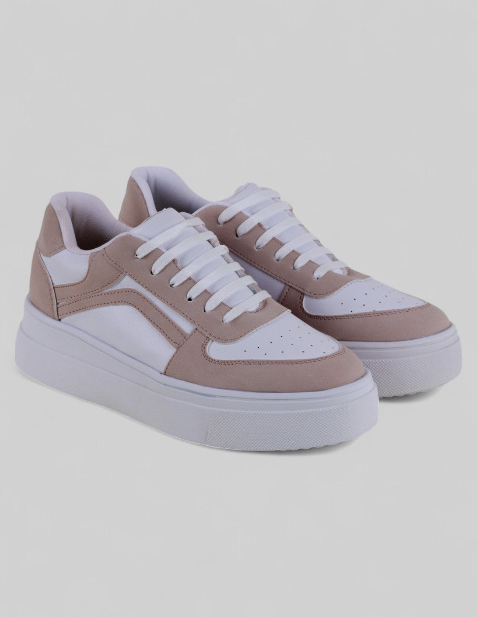 Tenis con cordones Exterior Piel vegana Color Blanco Para Mujer De DS DIAGO