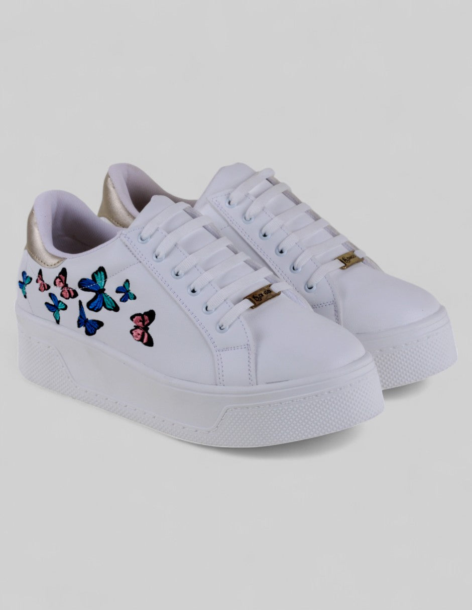 Tenis con cordones Exterior Piel vegana Color Blanco Para Mujer De DS DIAGO