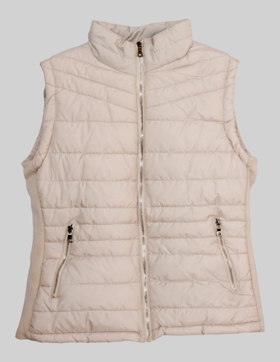 Chaleco Exterior Poliéster Color Beige Para Mujer De Giovanni Gali