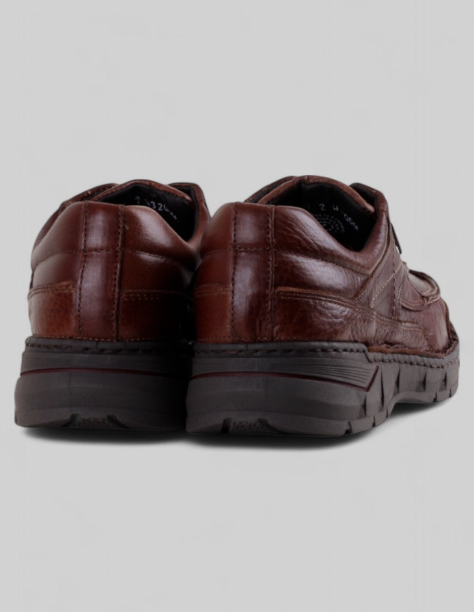 Zapatos de confort en Piel – Café