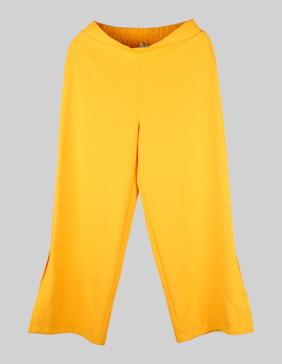Pantalón Exterior Poliéster  Color Amarillo Para Mujer De contempo