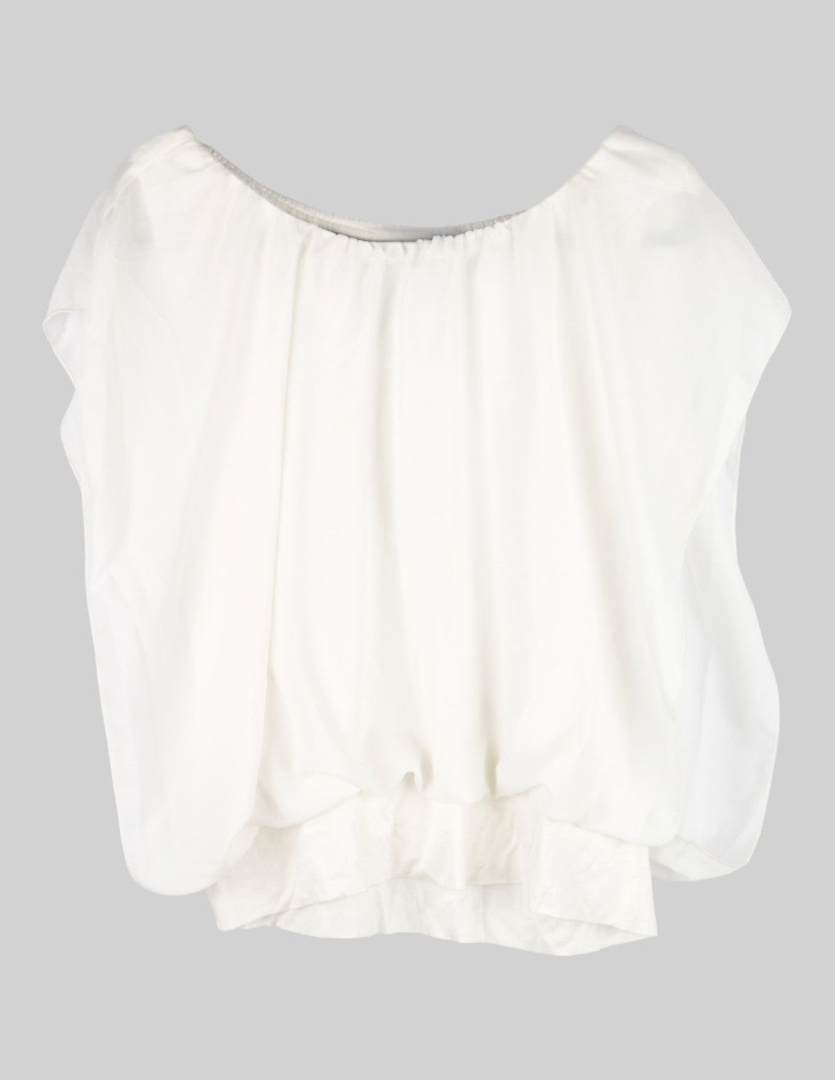 Blusa Exterior Poliéster  Color Blanco Para Mujer De lineas