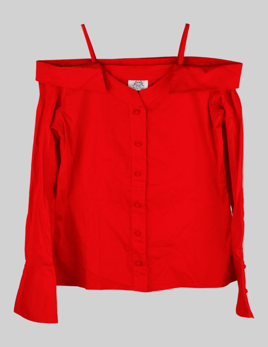 Blusa Exterior Algodón Color Rojo Para Mujer De beatriz meade