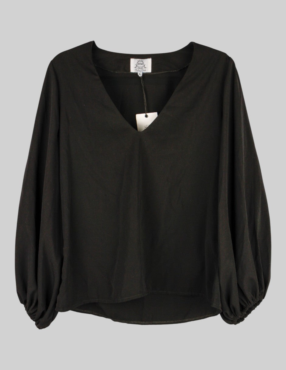 Blusa Exterior Algodón Color Negro Para Mujer De beatriz meade