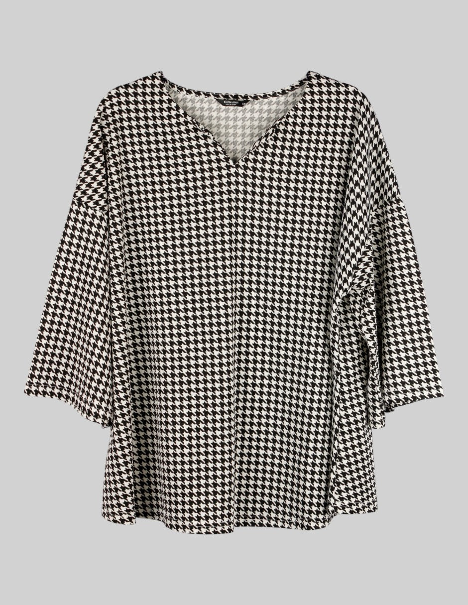 Blusa Exterior Poliéster  Color Negro Para Mujer De shein curve