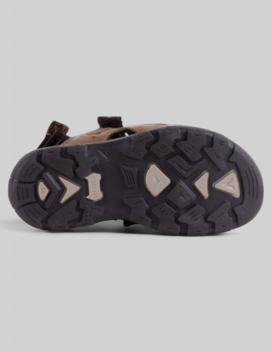 Sandalias de piso en Piel vegana  – Café