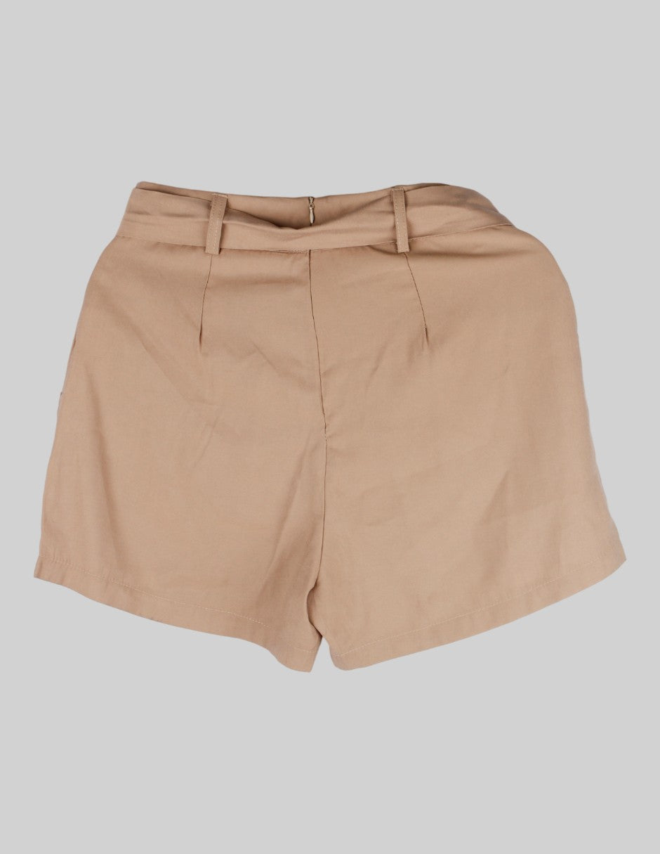 Short en  Semisintético – Beige Talla M