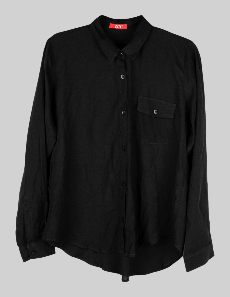 Blusa Exterior Poliéster  Color Negro Para Mujer De zoy