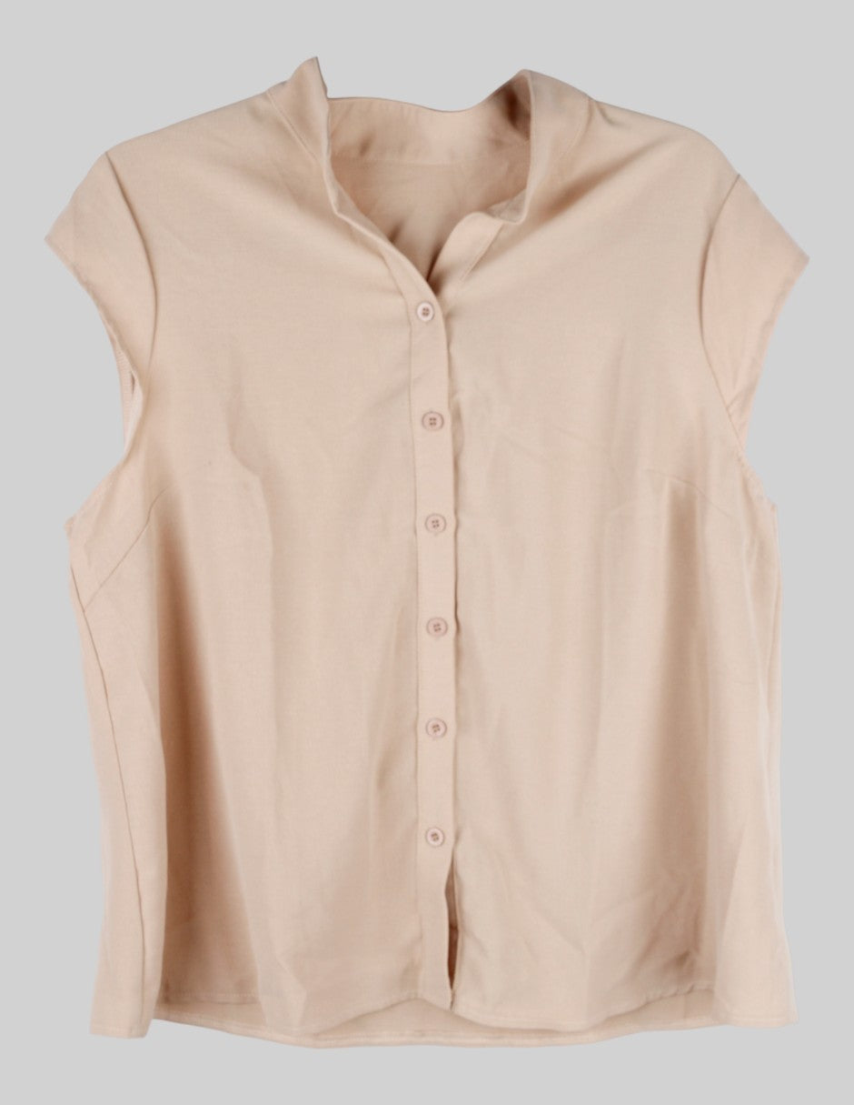 Blusa Exterior Poliéster  Color Beige Para Mujer De shein