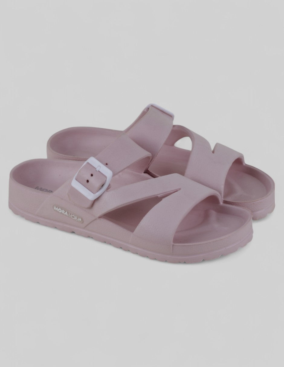 Sandalias de piso Exterior Sintético Color Rosa Para Mujer De Mora mora